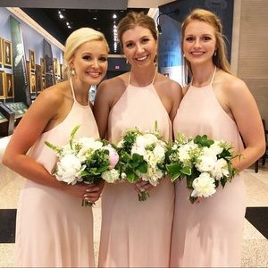 Blush bridesmaid dress